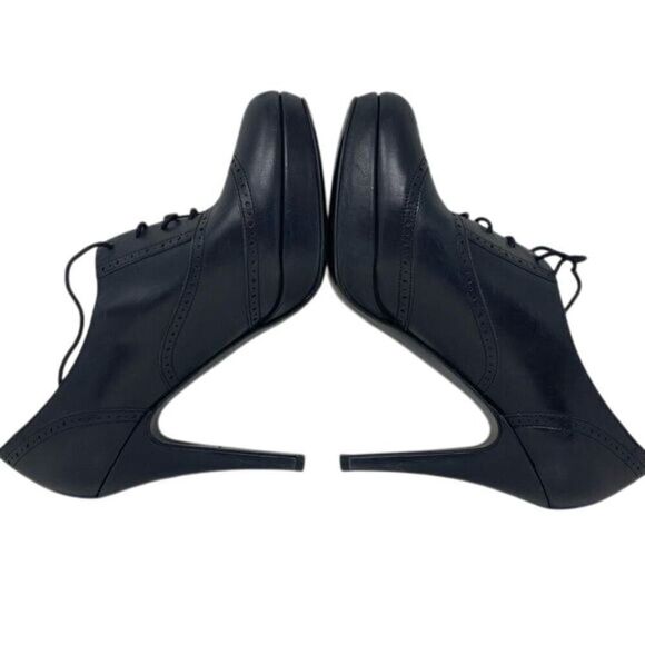 J. Crew Pierce high-heel oxfords, size women’s US 7.5, black leather - Picture 8 of 16